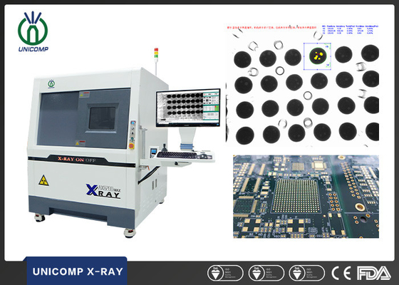 μηχανή Unicomp AX8200MAX ανιχνευτών ακτίνας X 5um 90kV για τα κενά SMT BGA QFN
