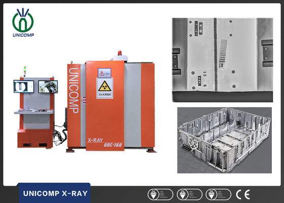 Η μηχανή ακτίνας X Unicomp UMC160 NDT με το χειρισμό ρομπότ για τις ατέλειες συγκόλλησης κατοικίας ρίψης αργιλίου μπαταριών λίθιου ραγίζει det