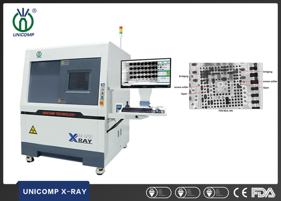 Μηχανή ακτίνας X microfocus Unicomp AX8200MAX 5um για την αυτοκίνητη PCBA BGA QFN CSP επιθεώρηση ατελειών συγκόλλησης EMS