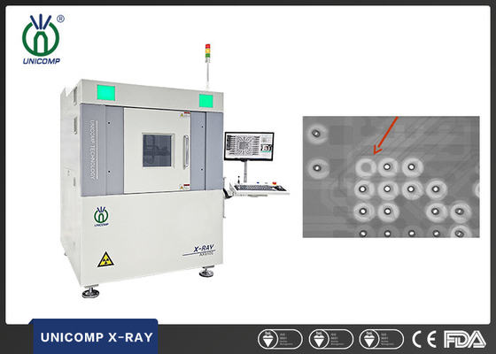 Ακτίνα X AX9100 microfocus 130kV Unicomp manfuacturer μηχανών ακτίνας X της Κίνας με την πλάγια άποψη 2.5D FPD για το ολοκληρωμένο κύκλωμα BGA PTH PCBA
